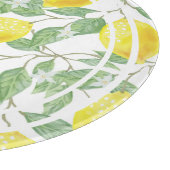 Cute Lemons en Leaves Yellow en Green Snijplank (Hoek)