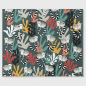 Cute Lemur Wrapping Paper Cadeaupapier (Vlak)