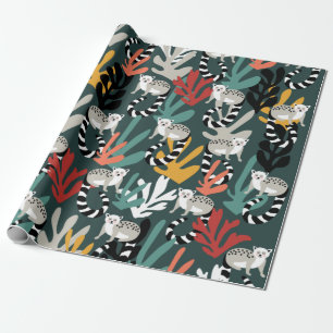 Cute Lemur Wrapping Paper Cadeaupapier