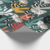 Cute Lemur Wrapping Paper Cadeaupapier (Hoek)