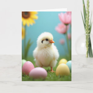 Cute Lente Kuikenscènekaart Kaart