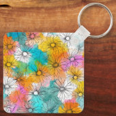 Cute Lente Vierkante Sleutelhanger Cadeau (Achterkant)
