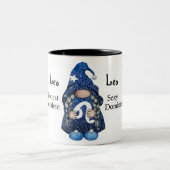 Cute Leo Gnome Zodiac Sign Tweekleurige Koffiemok (Center)