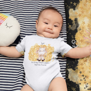Cute Leo Lion Waterverf Bull Zodiac Romper