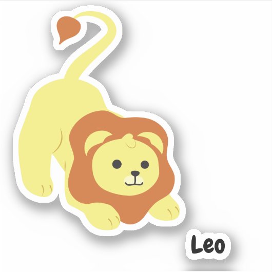 Cute Leo Sticker (Voorkant)
