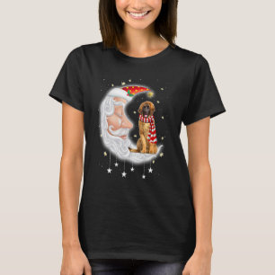 Cute Leonberger met kersthond uit Santa Hat T-shirt