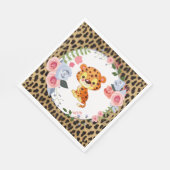 Cute Leopard Animal Print Baby shower Servet (Hoek)