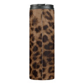 Cute Leopard Animal Print Trendy Chic Personalized Thermosbeker (Achterkant)