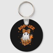 Cute Leopard Boo Jee Ghost Coffee Halloween Costum Sleutelhanger (Voorkant)