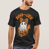 Cute Leopard Boo Jee Ghost Coffee Halloween Costum T-shirt (Voorkant)