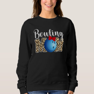 Cute Leopard Bowling mama Sport Moederdag Trui