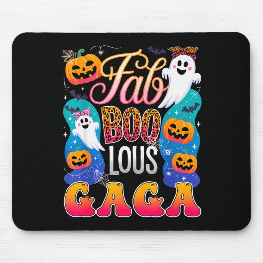 Cute Leopard Fab Boo Lous Gaga Soky Halloween Cost Muismat (Voorkant)