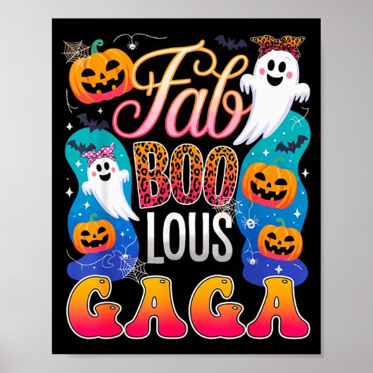 Cute Leopard Fab Boo Lous Gaga Soky Halloween Cost Poster (Voorkant)