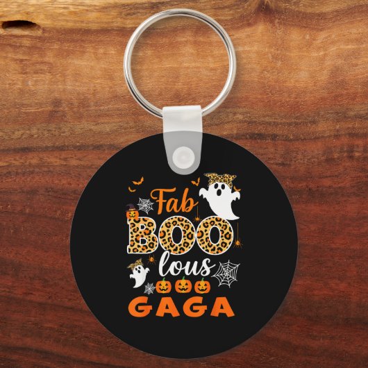 Cute Leopard Fab Boo Lous Gaga Soky Halloween Cost Sleutelhanger (Voorkant)