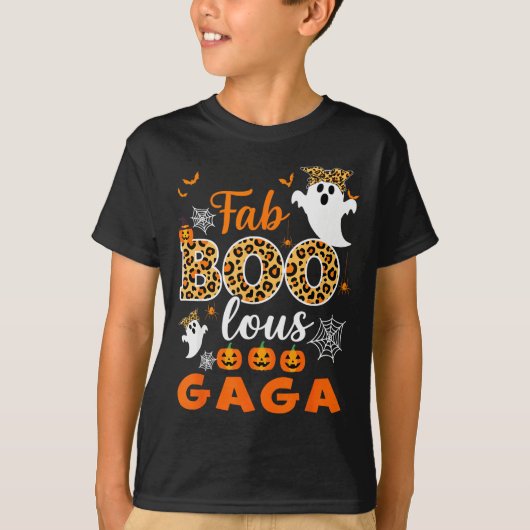 Cute Leopard Fab Boo Lous Gaga Soky Halloween Cost T-shirt (Voorkant)