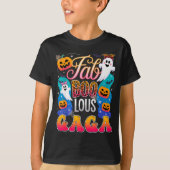Cute Leopard Fab Boo Lous Gaga Soky Halloween Cost T-shirt (Voorkant)