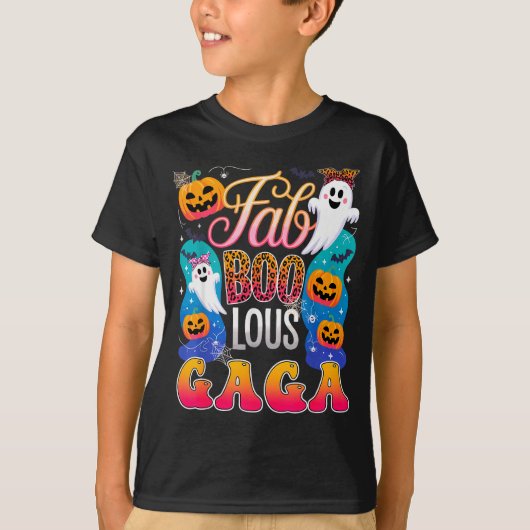 Cute Leopard Fab Boo Lous Gaga Soky Halloween Cost T-shirt (Voorkant)