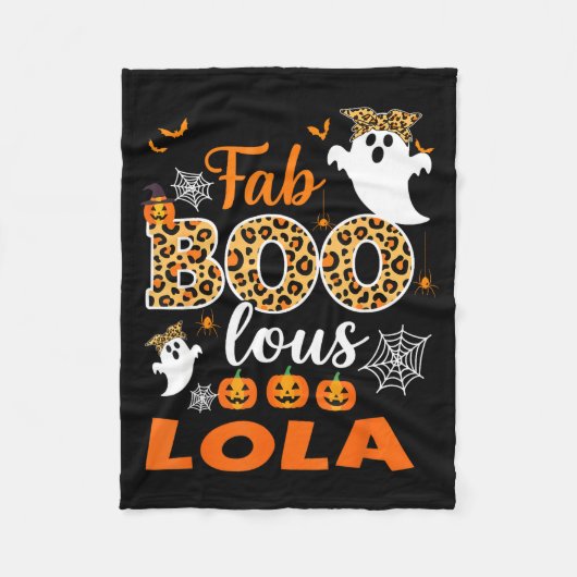 Cute Leopard Fab Boo Lous Lola Soky Halloween Cost Fleece Deken (Voorkant)