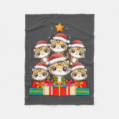 Cute Leopard Gecko Le Lizard Christmas Tree Xmas H Fleece Deken (Voorkant)