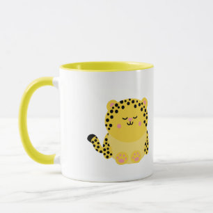 Cute leopard gepersonaliseerde mug mok