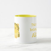 Cute leopard gepersonaliseerde mug mok (Midden)