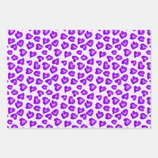 Cute Leopard Hearts Pattern Valentijnsdag Inpakpapier Vel (Voorkant 3)