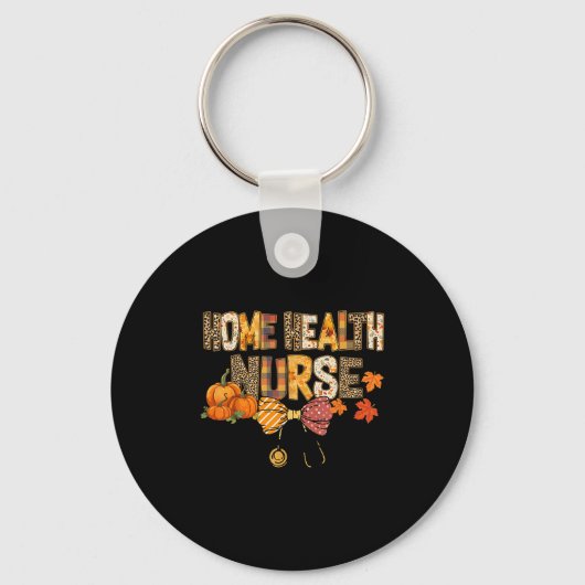 Cute Leopard Home Health Nurse Stethocope Fall Coq Sleutelhanger (Voorkant)