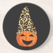 Cute Leopard Pet Pumpkin Zandsteen Onderzetter (Voorkant)