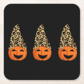 Cute Leopard Pet Pumpkins Kartonnen Onderzetters (Voorkant)