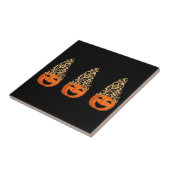 Cute Leopard Pet Pumpkins Tegeltje (Zijkant)