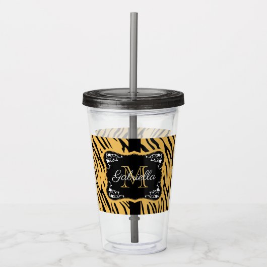 Cute Leopard Print Acryl Drinkbeker (Voorkant)