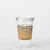 Cute Leopard Print Acryl Drinkbeker (Voorkant)