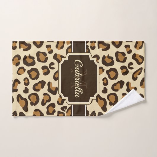 Cute Leopard Print Bad Handdoek (Handdoek)