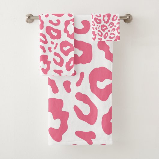 Cute Leopard Print Bad Handdoek (Insitu)