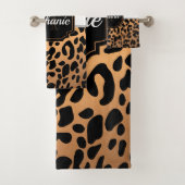 Cute Leopard Print Bad Handdoek (Insitu)