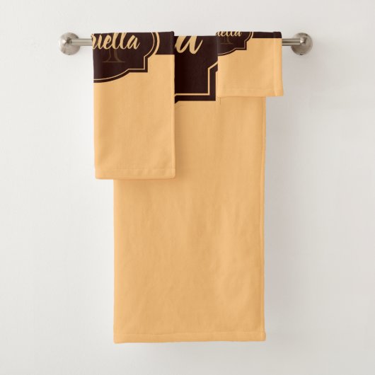 Cute Leopard Print Bad Handdoek (Insitu)