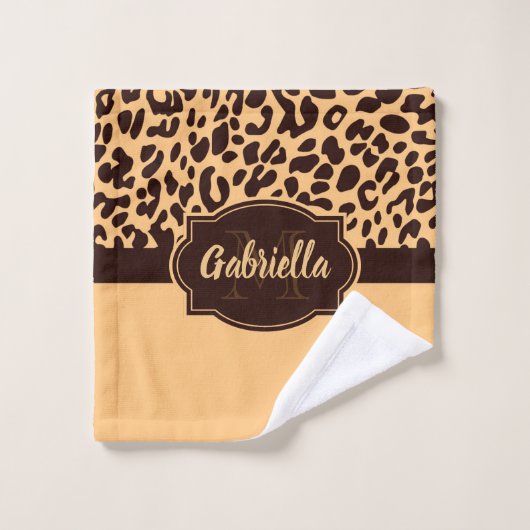 Cute Leopard Print Bad Handdoek (Wasdoekje)