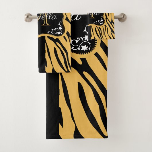 Cute Leopard Print Bad Handdoek (Insitu)