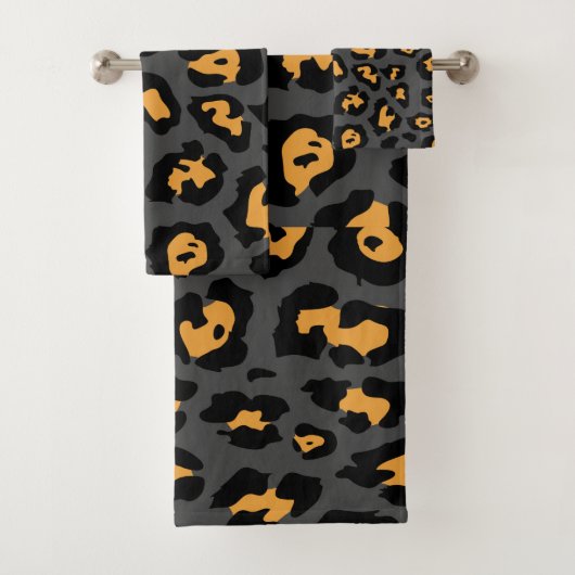 Cute Leopard Print Bad Handdoek (Insitu)