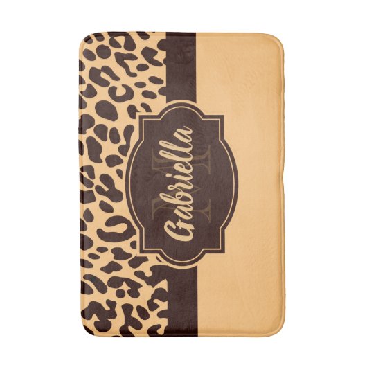 Cute Leopard Print Badmat (Voorkant Verticaal)