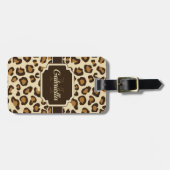 Cute Leopard Print Bagagelabel (Voorkant horizontaal)