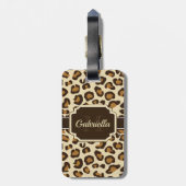 Cute Leopard Print Bagagelabel (Achterkant verticaal)
