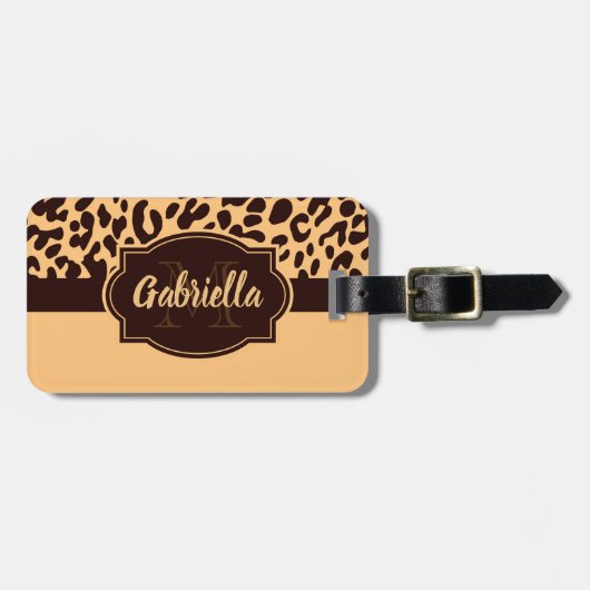 Cute Leopard Print Bagagelabel (Voorkant horizontaal)