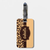 Cute Leopard Print Bagagelabel (Achterkant verticaal)