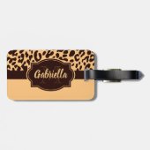 Cute Leopard Print Bagagelabel (Achterkant horizontaal)