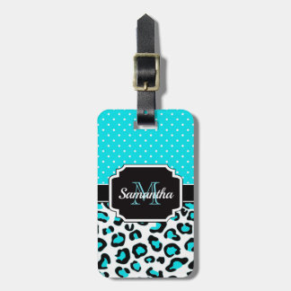 Cute Leopard Print Bagagelabel