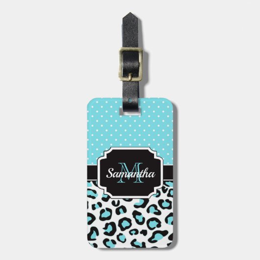 Cute Leopard Print Bagagelabel (Voorkant verticaal)