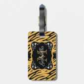 Cute Leopard Print Bagagelabel (Achterkant verticaal)