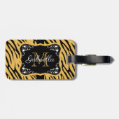 Cute Leopard Print Bagagelabel (Achterkant horizontaal)