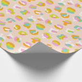 Cute Leopard Print Cheetah Spots Pattern Pink Cadeaupapier (Hoek)